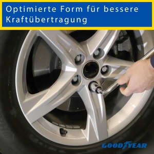 Cheie telescopica pentru roti GOODYEAR 75521, cu maner extensibil 22-41 cm, 17 mm si 19 mm - Img 6