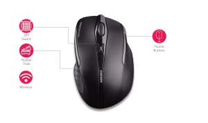 CHERRY MW 3000, mouse ergonomic wireless pentru dreptaci, wireless 2.4 GHz, 6 butoane, senzor optic, laturi cauciucate, alimentat cu baterie, negru - Img 4