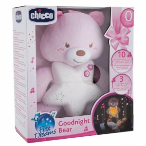 Chicco Gute Nacht Barchen Ursulet de Plus cu Lumini si Melodii Roz - Img 5