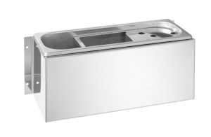 Chiuveta pentru spalat cupe inghetata HENDI, din inox AISI 304, 270x111x115mm - Img 4