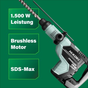 Ciocan rotopercutor HiKOKI DH45MEY, 1500W, SDS-max, 12,2 Joule - Img 2
