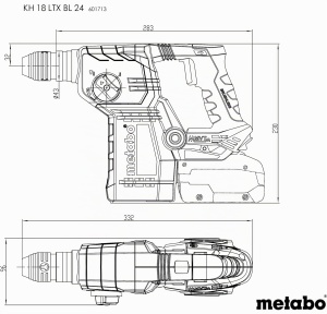 Ciocan rotopercutor Metabo KH 18 LTX BL 24, 18 V, 2.2 J, SDS-plus - Img 2