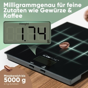 Clatronic KW 3820 Cantar de Bucatarie Digital Negru Precizie 1g Capacitate 5kg - Img 3