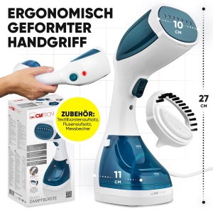 Clatronic(r) Steamer Smoother | gata de utilizare in 10 secunde | Indepartarea ridurilor pentru calatorii si birou | Cablu lung de 1,8 m | Abur | Perie cu abur | Calatorie cu vaporul | Aburi cu aburi | DB 3717 - Img 7