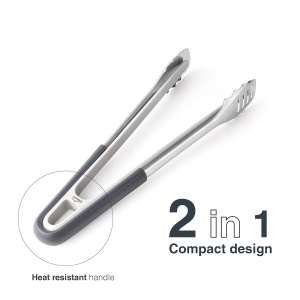 Cleste de servire Lacor 63049, inox 1810, nylon, 30 cm, maner rezistent la caldura - Img 3