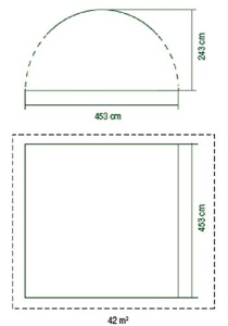 Coleman Event Dome Pavilion cort de petrecere stabil cu stalpi de otel protectie solara SPF 50 plus, albastru, XL, 2000025128 - Img 4