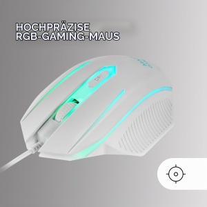 Combo Gaming 4in1 Mars Gaming MCP124PRO, Tastatura Ergonomica RGB, Maus 3200DPI, Casti FRGB - Img 3