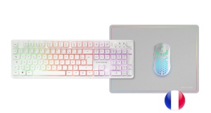 Combo Gaming Mars Gaming MCPWX, Tastatura RGB, Mouse Wireless 3200 DPI, Alb - Img 6