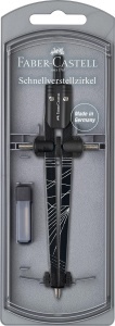 Compas Faber-Castell TWISTER cu reglare rapida, pentru cercuri de pana la 340 mm