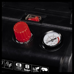Compresor Einhell TC-AC 19068 1200W 8 bar Pompa fara ulei - Img 8