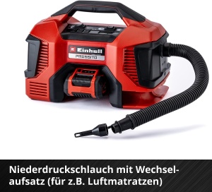 Compresor hibrid Einhell Pressito, 18V, 11 bar, set 3 adaptoare incluse - Img 8