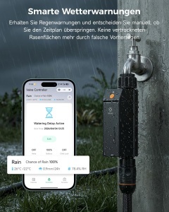 Computer de irigatie Woox Smart WLAN, conectivitate 2.4GHz, IP65, control vocal - Img 7