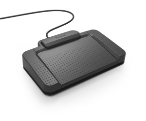 Comutator de picior USB Philips ACC2310, derulare inapoi cu 3 pedale, derulare rapida inainte, redare, plug and play, fara software, antracit
