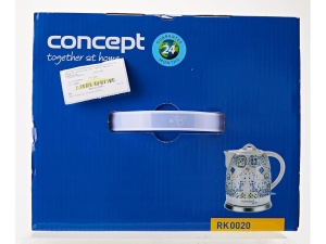 CONCEPT Electrocasnice rk0020 Ceainic electric, ceramic, 1,5 litri, alb + model - Img 7