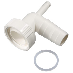 Conector Sifon Xavax pentru Ablaufschlauch, 20mm si 8mm, Alb