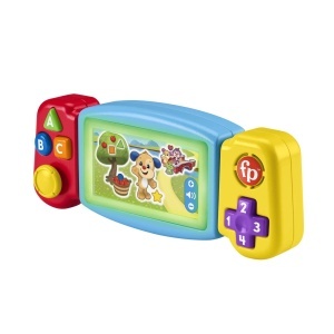 Consola de jocuri Fisher-Price HNL52 cu lumini, sunete si melodii, pentru dezvoltarea motricitatii