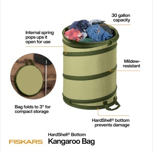 Container de gradina Fiskars Kangaroo, 114 litri, cu baza HardShell, pliabil - Img 2