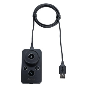 Controler audio Jabra Engage Link, cu fir, taste iluminate, negru