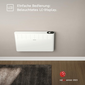Convector de perete STIEBEL ELTRON CNS 2000 Plus LCD, 2 kW pentru aproximativ 25 m2, testat TUV, afisaj LC, temporizator saptamanal, incalzire electrica cu economie de energie, alb, 205857 - Img 2