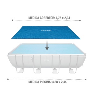 Coperte pentru piscina Intex Solar, 476 x 234 cm, 160 microni, albastru - Img 3