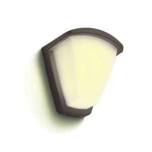 Corpuri de perete de exterior Philips Kiskadee, priza E27, rezistente la apa, antracit, IP44, rezistente la intemperii