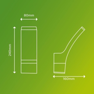 Corpuri de perete de exterior Philips Splay, 12 W, 2700 K, alb cald, rezistent la apa, antracit, rezistent la intemperii IP44 - Img 3