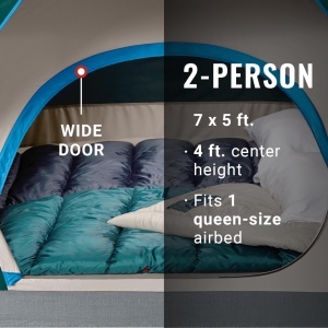 Cort de camping Coleman Skydome pentru 6 persoane, rezistent la apa, 20 mai mult spatiu - Img 2