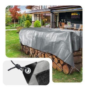 Cort de protectie VOUNOT 3x5m 240 gm gri, rezistent la apa - Img 5