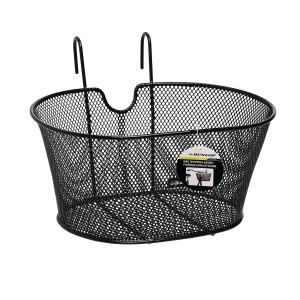 Cos de bicicleta Dunlop, 38x30x20 cm, negru, cu material de montaj inclus