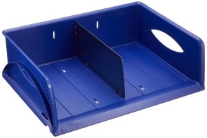 Cos de birou Leitz Sorty 52300035, A4 Maxi, albastru, cu 3 compartimente