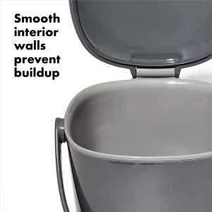Cos de compost OXO Good Grips, 2,8 l, gri, cu capac etans - Img 3
