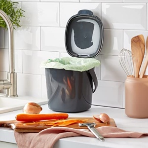 Cos de compost OXO Good Grips Gri - Cos de gunoi rezistent la mirosuri pentru bucatarie - 28 l - Img 12