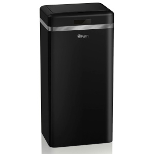 Cos de gunoi automat Swan Retro, 45 litri, metalic, negru