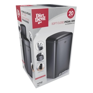 Cos de gunoi Dirt Devil 20L din otel inoxidabil, negru, cu sistem Soft Close - Img 3