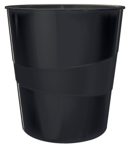 Cos de gunoi Leitz Recycle, 15 litri, 6 bucati, negru