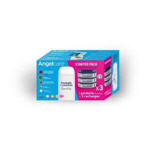 Cos de gunoi pentru scutece Angelcare, capacitate 41 scutece, antibacterian, alb - Img 3
