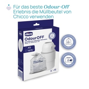 Cos de gunoi pentru scutece Chicco XL, capacitate 45 scutece, compact, gri - Img 7