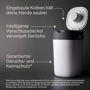 Cos de gunoi pentru scutece Tommee Tippee Twist and Click, capacitate 33 scutece, protectie impotriva mirosurilor - Img 5