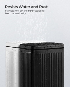 Cos de gunoi SONGMICS ULTB562B01 10L negru din inox cu capac Soft-Close - Img 4