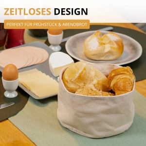Cos de paine Westmark Brottasche Rotund Bumbac Bej O 20 x 12 cm - Img 3