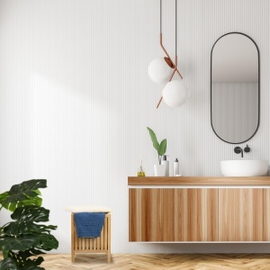 Cos de rufe Relaxdays cu loc de sezut, 30 l, lemnstofa, naturalalb - Img 2