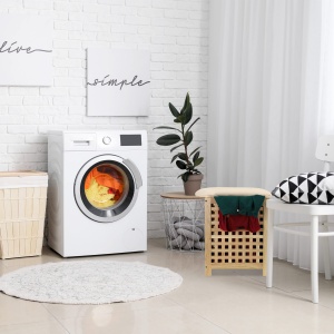 Cos de rufe Relaxdays cu sezlong, 45 l, nuc, crem - Img 5