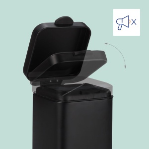 Cosmetice cu montare pe perete Relaxdays, 3L, inox, negru, softclose - Img 5