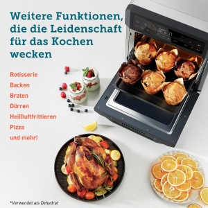 COSORI Air Fryer 12L 11 functii multiple deshidratare functie de impermeabilizare incalzire dubla fereastra de vizualizare Airfryer XXL cuptor cu conv - Img 3