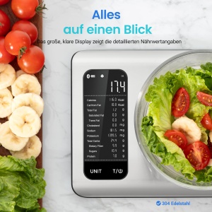 Cosori CKS001 Cantar Digital Bucatarie 5kg Cu Functie Nutritie si Aplicatie Bluetooth - Img 4