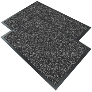 Covoare de intrare VOUNOT 2 x 40x60cm, rutschfest, lavabil, gri-antracit