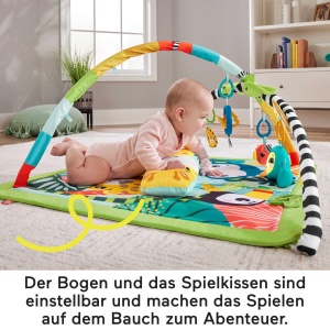 Covor de joaca Fisher-Price HJW08, design jungla, cu 6 jucarii si muzica - Img 3