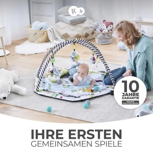 Covor de joaca Kinderkraft SMARTPLAY, 2 in 1, cu 20 mingi, cu perna, pentru 0-2 ani - Img 2