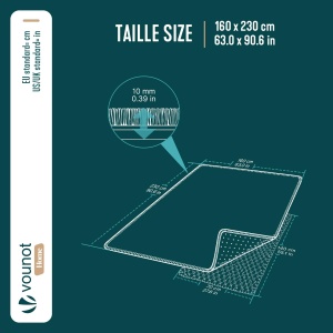 Covor VOUNOT 160x230 cm, rutschfeste, antiderapant, culoare antracit - Img 3