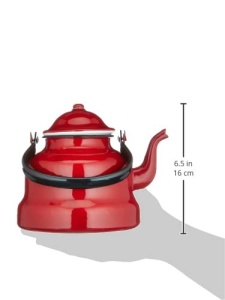 Cratita Ibili Wasserkocher Roja 1 l din otel emailat, culoare rosie - Img 4